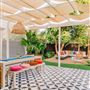 Colorful Designer Bungalow and Spacious Tropical Backyard