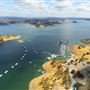 New Melones Reservoir and Stevnot Bridge