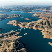 New Melones Reservoir and Stevnot Bridge