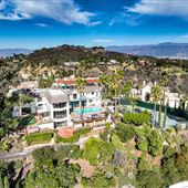 Classic Tennis Court Estate with Views to Downtown & Ocean
