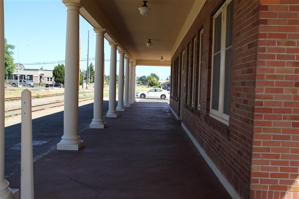 Ukiah Depot - Former depot rests along public bike trail. (7/11/2017 - Credits: Kellen Lim)