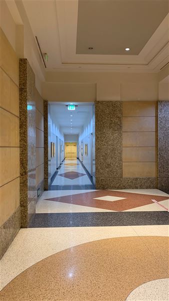 Junipero Serra State Building - Department of General Services (DGS) - Lobby hallway (8/3/2022 - Credits: Brandy Davis)