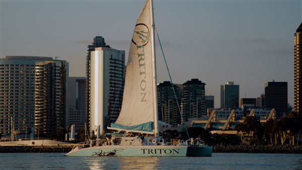 Triton Charters - 70 foot Catamaran in San Diego Bay (9/21/2022)