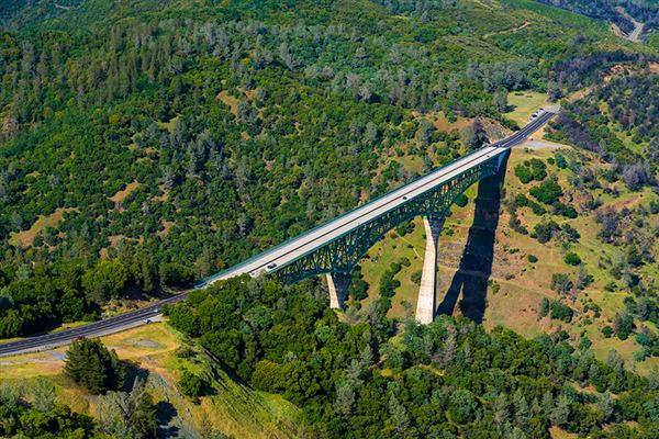 Foresthill Bridge aka Auburn-Foresthill Bridge or Auburn Bridge (4/15/2020 - Credits: Placer County)