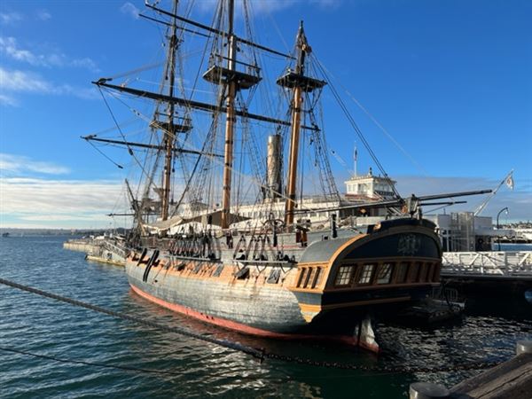 Maritime Museum of San Diego - Navy Frigate H.M.S. Surprise - featured in the award winning motion picture Master and Commander & Pirates of the Caribbean film (1/23/2024 - Credits: Photo Courtesy of the Maritime Museum of San Diego)