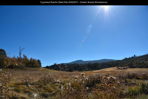 Cuyamaca Rancho State Park (SP), Lake Cuyamaca and Grand Valley Rapids (9/30/2017 - Credits: Brandy Shimabukuro)