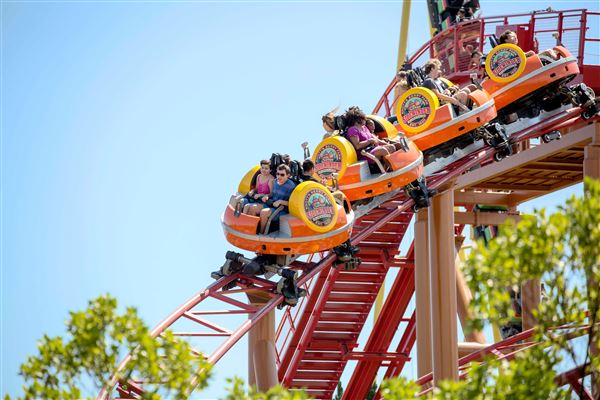 Knott's Berry Farm & Knott's California Marketplace - Camp Snoopy - Sidewinder (5/15/2025 - Credits: Six Flags Entertainment Corporation)