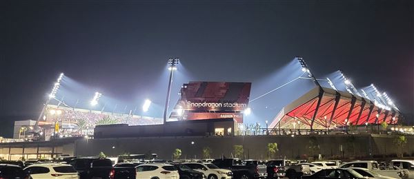 Snapdragon Stadium (10/8/2022 - Credits: By Spatms - Own work, CC BY-SA 4.0, https://commons.wikimedia.org/w/index.php?curid=123985110)