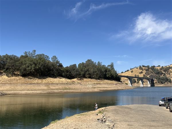 New Melones Reservoir and Stevnot Bridge (7/28/2025 - Credits: U.S. Bureau of Reclamation)