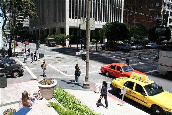 Financial District, San Francisco - California St. at Davis (10/29/2025 - Credits: San Francisco City & County Film Commission)