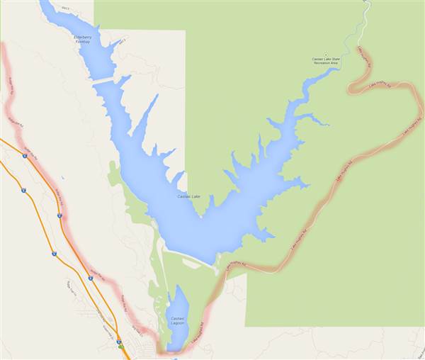 Castaic Lake State Recreation Area (SRA) - lake administered by Los Angeles County (1/26/2015)