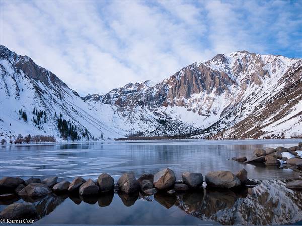 Convict Lake / Convict Lake Resort (2/6/2011 - Credits: "Convict Lake" by Karen Cole (CC BY-ND 2.0)[https://creativecommons.org/licenses/by-nd/2.0/legalcode]https://www.flickr.com/photos/karencole22/)