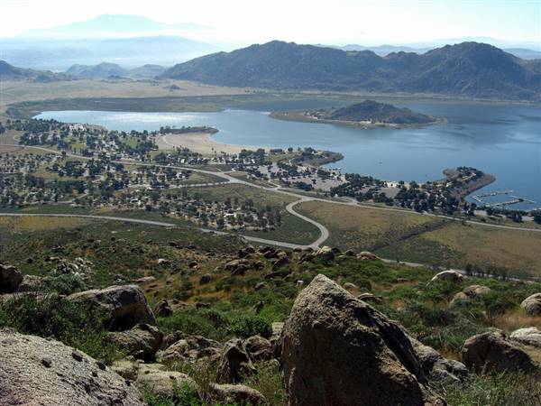 Lake Perris State Recreation Area (SRA) (4/9/2010 - Credits: "Perris Reservoir from Terri Peak" by Roy Randall (CC BY-NC-ND 2.0)[https://creativecommons.org/licenses/by-nc-nd/2.0/legalcode]https://www.flickr.com/photos/zeroy/)
