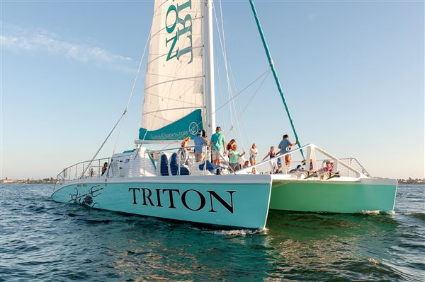 Triton Charters - 70 foot Catamaran in San Diego Bay (9/21/2022)