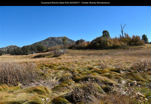 Cuyamaca Rancho State Park (SP), Lake Cuyamaca and Grand Valley Rapids (9/30/2017 - Credits: Brandy Shimabukuro)