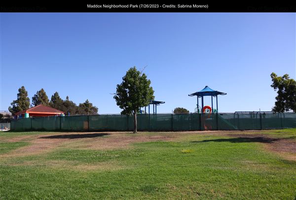 Maddox Neighborhood Park (7/26/2023 - Credits: Sabrina Moreno)