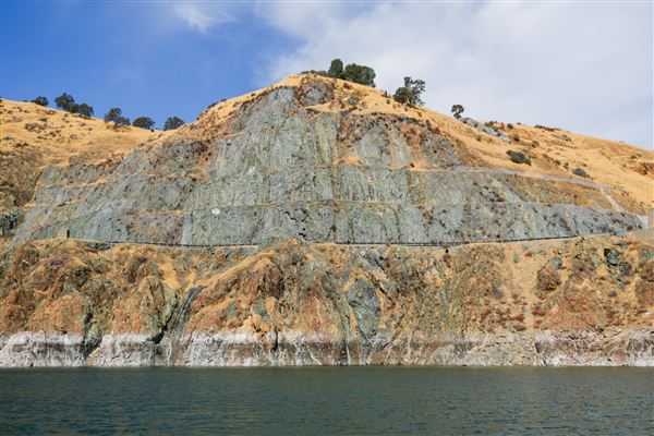 New Melones Reservoir and Stevnot Bridge (7/28/2025 - Credits: U.S. Bureau of Reclamation)