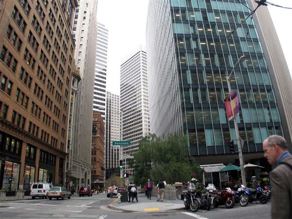 Financial District, San Francisco - Bush St. at Sansome (10/29/2025 - Credits: San Francisco City & County Film Commission)