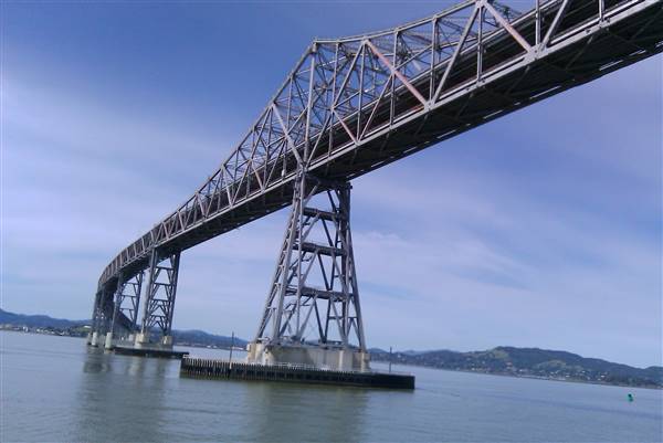 Richmond - San Rafael Bridge (3/6/2010 - Credits: "Richmond San Rafael Bridge Taken from Ferry" by Harry Criswell (CC BY-NC-ND 2.0)[https://creativecommons.org/licenses/by-nc-nd/2.0/legalcode] https://www.flickr.com/photos/hcriswell/)