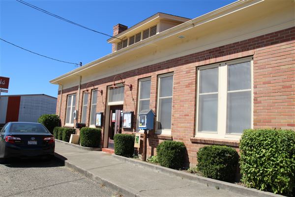 Ukiah Depot - Former depot rests along public bike trail. (7/11/2017 - Credits: Kellen Lim)