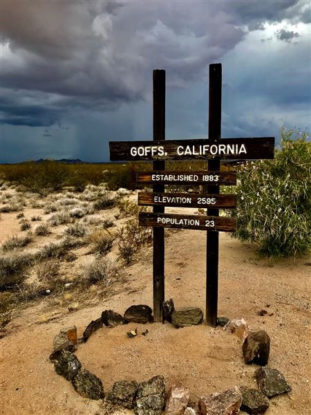 Goffs Schoolhouse (8/8/2018 - Credits: Laura Misajet, Mojave Desert Heritage & Cultural Association)