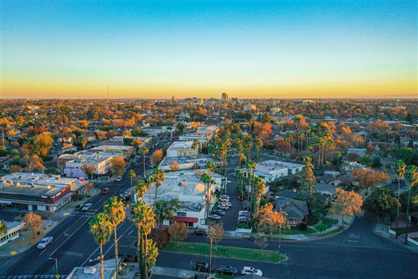 City of Stockton - Miracle mile aerial looking downtown (2/27/2024 - Credits: Visit Stockton)