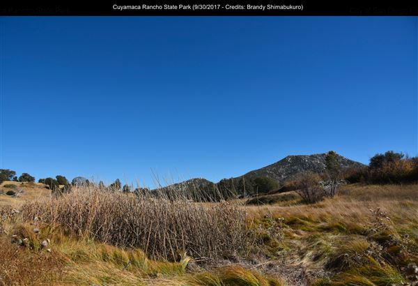 Cuyamaca Rancho State Park (SP), Lake Cuyamaca and Grand Valley Rapids (9/30/2017 - Credits: Brandy Shimabukuro)