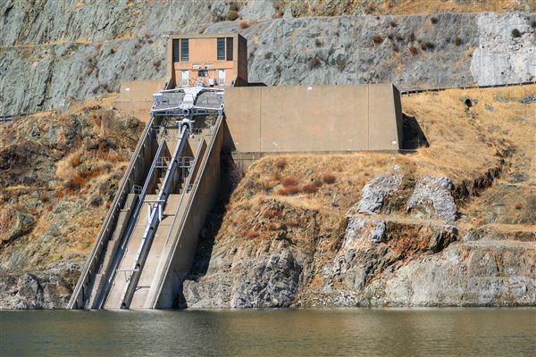 New Melones Reservoir and Stevnot Bridge (7/28/2025 - Credits: U.S. Bureau of Reclamation)