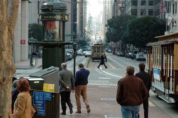 Financial District, San Francisco - California at Drumm (10/29/2025 - Credits: San Francisco City & County Film Commission)