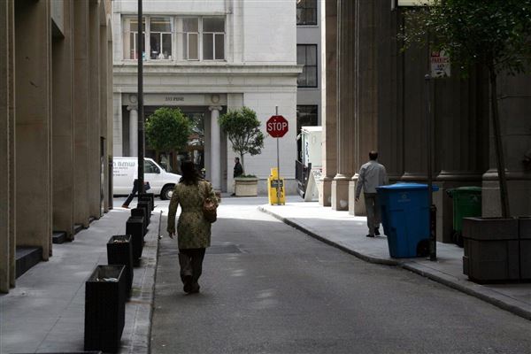 Financial District, San Francisco - Liedsdorf Alley (10/29/2025 - Credits: San Francisco City & County Film Commission)