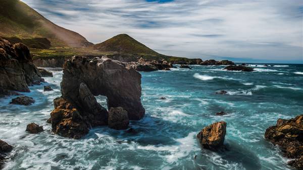 Garrapata State Park (SP) (2/28/2016 - Credits: "Early Morning at Sobrances Arch- Garrapata State Park" By Josh Hoptay (CC BY-NC-ND 2.0)[https://creativecommons.org/licenses/by-nc-nd/2.0/legalcode]https://www.flickr.com/photos/jhoptay/)