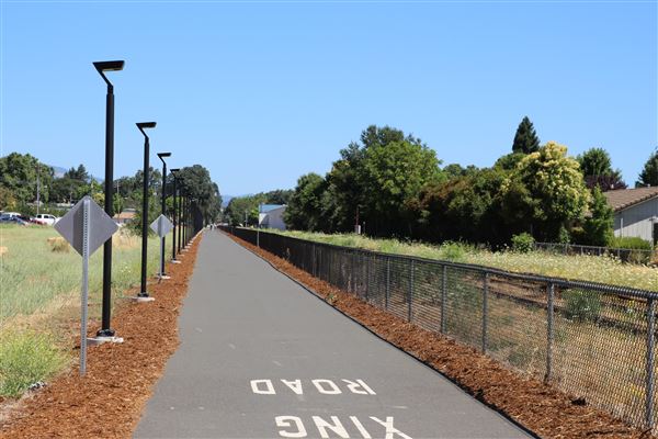 Ukiah Depot - Former depot rests along public bike trail. (7/11/2017 - Credits: Kellen Lim)