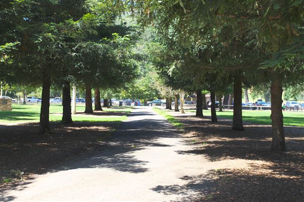 Todd Grove Park - Access path to more parking lots and a golf course. (7/11/2017 - Credits: Kellen Lim)