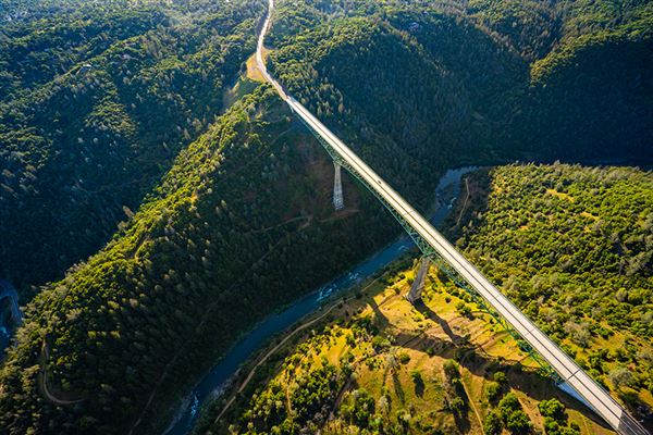 Foresthill Bridge aka Auburn-Foresthill Bridge or Auburn Bridge (4/15/2020 - Credits: Placer County)