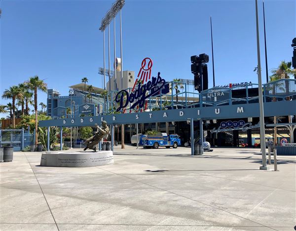 Dodger Stadium - Center Field Plaza from front (7/3/2020 - Credits: Special Event Sales & Marketing)