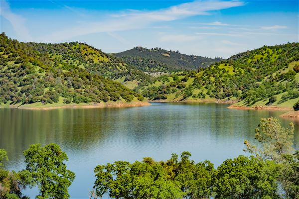 New Melones Reservoir and Stevnot Bridge (7/28/2025 - Credits: U.S. Bureau of Reclamation)