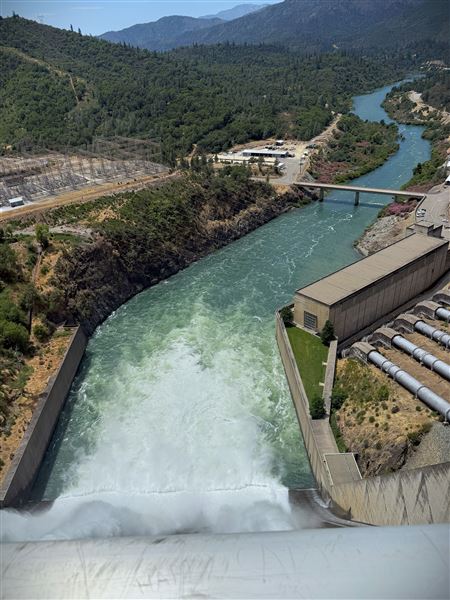 Shasta Dam (7/28/2025 - Credits: U.S. Bureau of Reclamation)