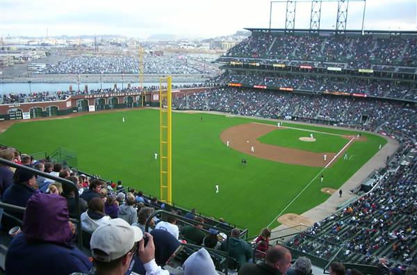 Oracle Park (8/1/2001 - Credits: Johanfo at en.wikipedia [CC BY-SA 3.0 (http://creativecommons.org/licenses/by-sa/3.0) or GFDL (http://www.gnu.org/copyleft/fdl.html)], from Wikimedia Commons)