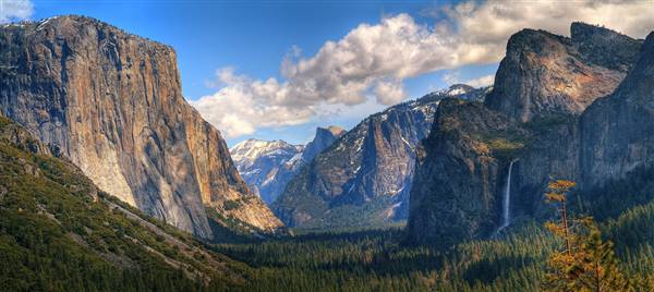Yosemite National Park (4/6/2008 - Credits: "Yosemite Valley Panorama" by John Colby (CC BY-NC-ND 2.0)[https://creativecommons.org/licenses/by-nc-nd/2.0/legalcode]https://www.flickr.com/photos/johncolby/)