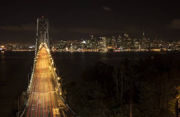 San Francisco-Oakland Bay Bridge - Highway 80 - Pedestrian Walkway & Bike Path (3/31/2014 - Credits: "San Francisco-Oakland Bay Bridge 2014" by Anthony Quintano (CC BY 2.0)[https://creativecommons.org/licenses/by/2.0/legalcode]https://www.flickr.com/photos/quintanomedia/)