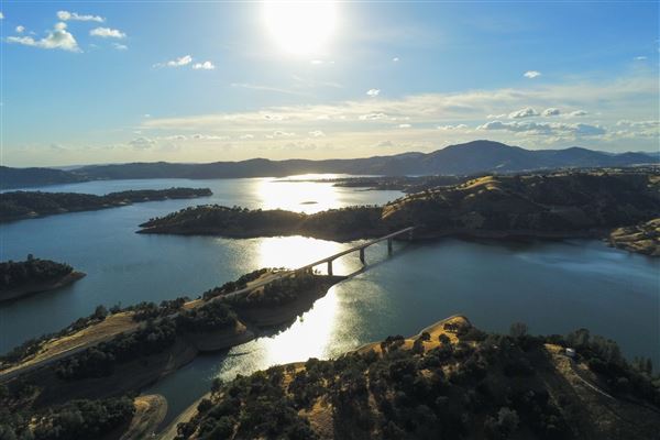 New Melones Reservoir and Stevnot Bridge (7/28/2025 - Credits: U.S. Bureau of Reclamation)