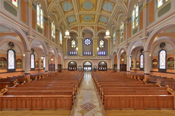 Cathedral of the Blessed Sacrament (6/13/2013 - Credits: By David Leigh Ellis (Self-photographed) [GFDL (http://www.gnu.org/copyleft/fdl.html) or CC BY-SA 3.0 (http://creativecommons.org/licenses/by-sa/3.0)], via Wikimedia Commons)