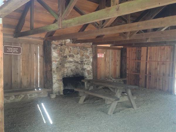 Castle Rock State Park (SP) (1/26/2014 - Credits: "Sleeping Shelter: for inclement weather use only" by Flickr User: Albedo20 (CC BY-NC-ND 2.0)[https://creativecommons.org/licenses/by-nc-nd/2.0/legalcode]https://www.flickr.com/photos/albedo20/)