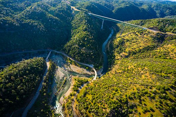 Foresthill Bridge aka Auburn-Foresthill Bridge or Auburn Bridge (4/15/2020 - Credits: Placer County)