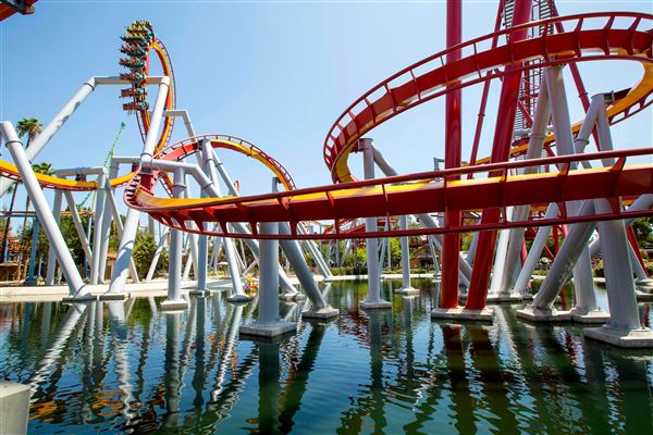 Knott's Berry Farm & Knott's California Marketplace - Silver Bullet Over Water (5/15/2025 - Credits: Six Flags Entertainment Corporation)