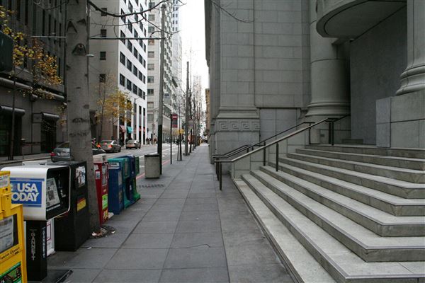 Financial District, San Francisco - Bently Reserve (Formerly Old Federal Reserve) (10/29/2025 - Credits: San Francisco City & County Film Commission)