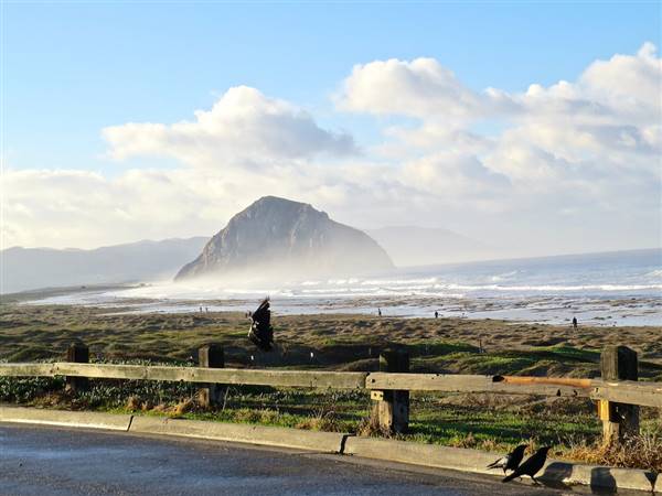 Morro Strand State Beach (SB) (4/26/2016 - Credits: "Morro Strand during King Tide" by Loren Chipman (CC BY-NC 2.0)[https://creativecommons.org/licenses/by-nc/2.0/legalcode]https://www.flickr.com/photos/97902275@N05/)