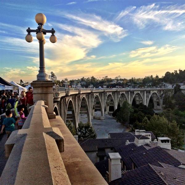 Colorado Street Bridge / Arroyo Seco (7/12/2014 - Credits: "Colorado Street Bridge" by Flickr user: Itenney1225 (CC BY-NC 2.0)[https://creativecommons.org/licenses/by-nc/2.0/legalcode] https://www.flickr.com/photos/larrytenney/)