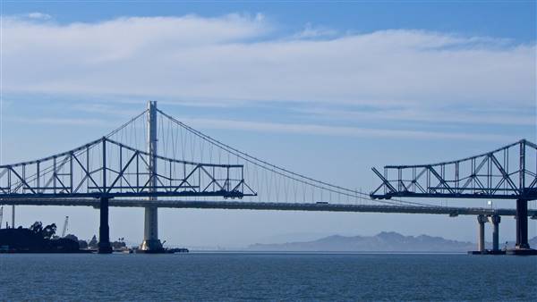 San Francisco-Oakland Bay Bridge - Highway 80 - Pedestrian Walkway & Bike Path (5/27/2014 - Credits: "Broken Bridge, Part II" by Dave Schumaker (CC BY-NC-ND 2.0)[https://creativecommons.org/licenses/by-nc-nd/2.0/legalcode]https://www.flickr.com/photos/rockbandit/)