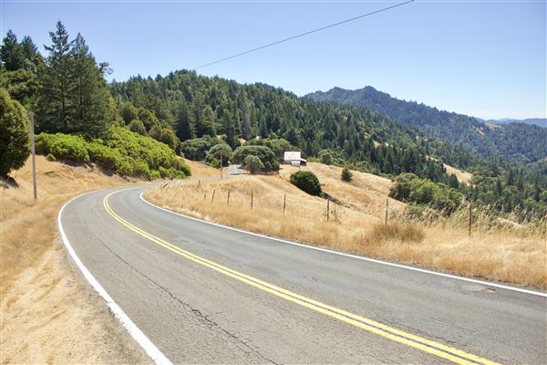 Mountain View Road - Mountain View Road - near abandoned Mt. View Road Ranch (buildings in background) (8/1/2018 - Credits: Kellen Lim)